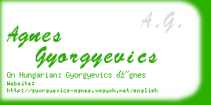 agnes gyorgyevics business card